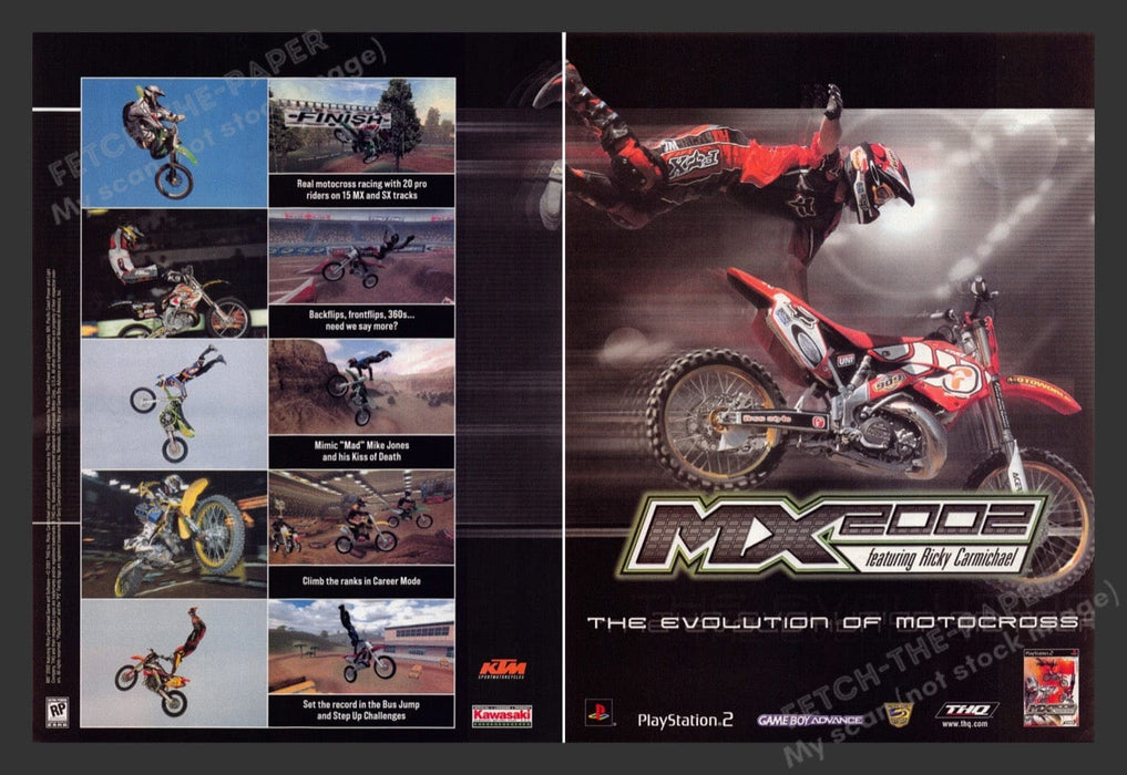 2001 MX 2002 Ricky Carmichael Video Game Print Advertisement (2 Pages)