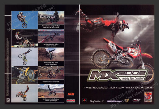 2001 MX 2002 Ricky Carmichael Video Game Print Advertisement (2 Pages)