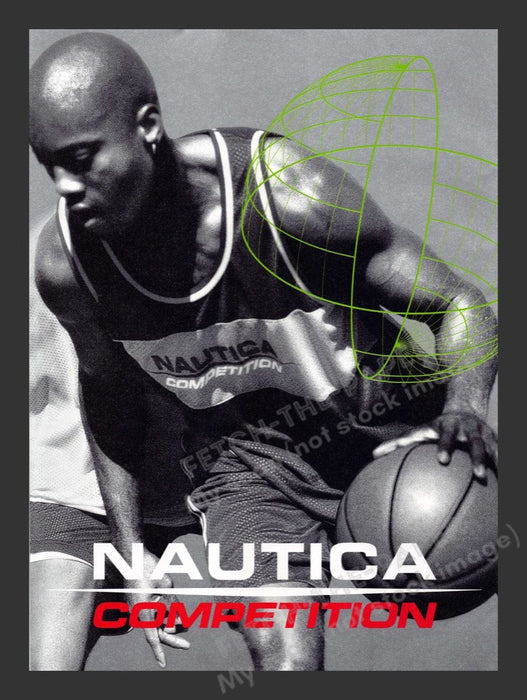 1998 Nautica Competition Glen Rice Basketball Athlete Print Advertisement Ad