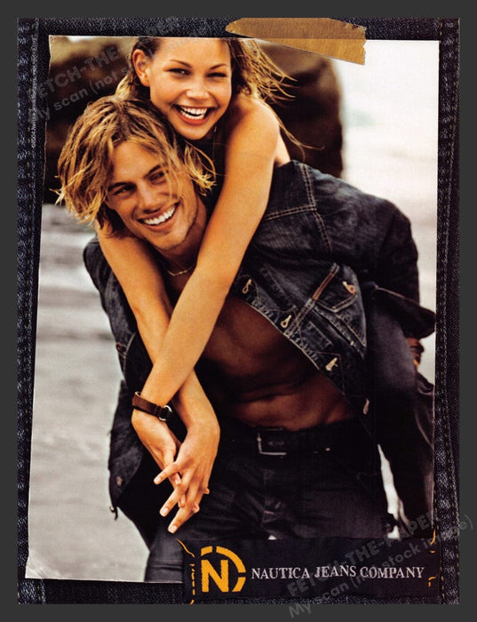 2004 Nautica Jeans Company Piggy Back Ride Print Advertisement Ad