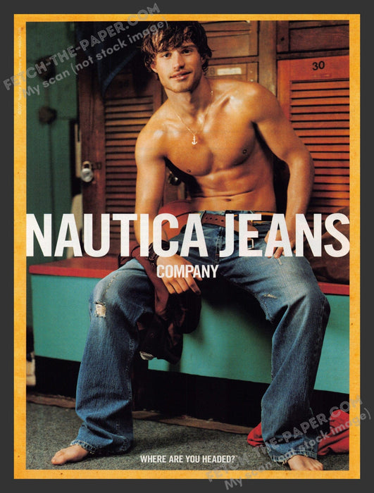 2005 Print Advertisement Nautica Jeans Where Are You Headed? Sexy Clothing Ad.