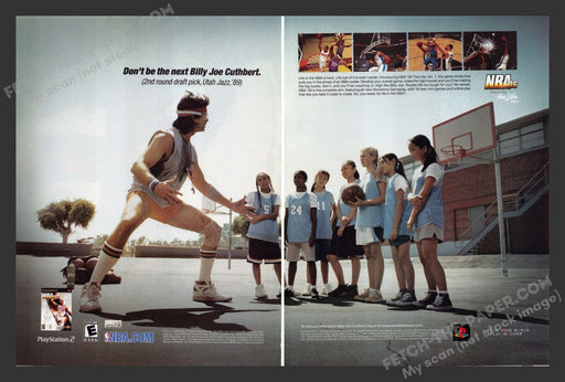 2005 Print Advertisement 2 Page NBA 06 Billy Joe Cuthbert Video Game Ad.
