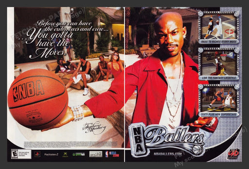2004 NBA Ballers Stephon Marbury Video Game Print Advertisement (2 Pages)