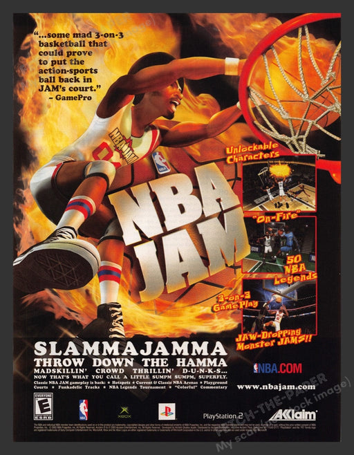 2004 NBA Jam "Slamma Jamma" Video Game Print Advertisement