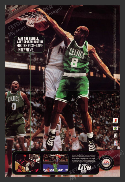 1998 NBA Live '99 Antoine Walker Video Game Print Advertisement (2 Pages)