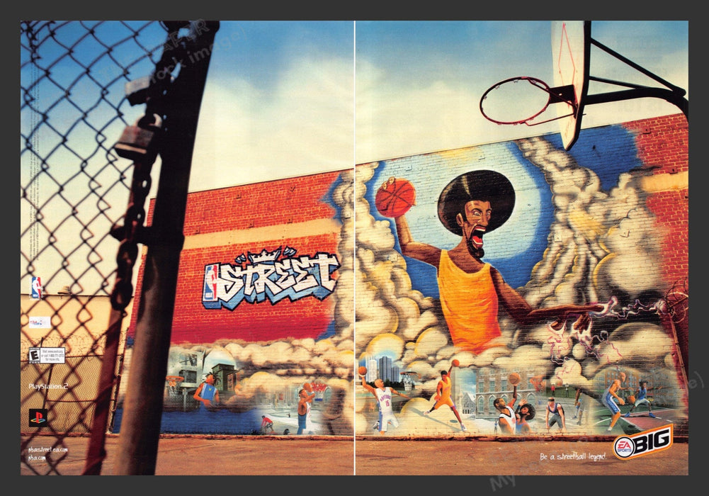 2001 NBA Street Video Game Print Advertisement (2 Pages).