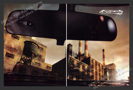 2005 Print Advertisement 2 Page Need for Speed: Most Wanted Video Game Ad.