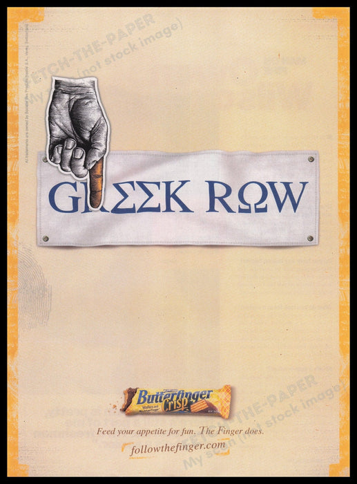 Nestle Butterfinger Crisp 2000s Print Advertisement Ad 2006 Geek Row Fetch the Paper!
