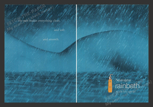 Neutrogena Rainbath Rain Water Naked 1990s Print Advertisement (2 pages) 1995 Fetch the Paper!