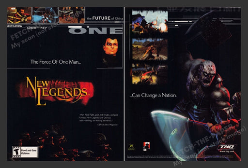 2002 New Legends Video Game Print Advertisement (2 Pages)