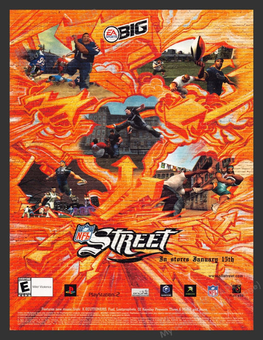 2004 NFL Street Video Game Print Advertisement