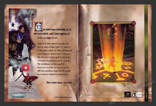 2002 Night Caster Video Game Print Advertisement (2 Pages)