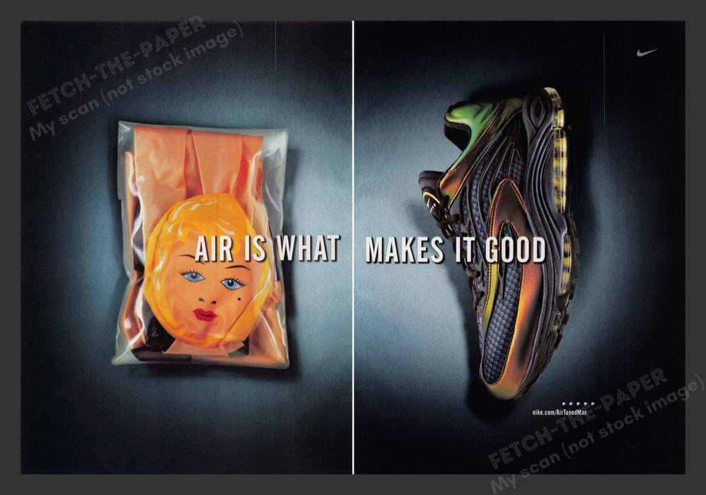 1999 Nike Air Tuned Max Blowup Doll Air Makes it Print Advertisement (2 Pages)
