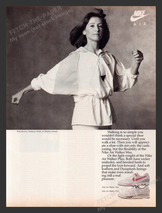 1988 Nike Air Walker Max Walker Plus Shoes Print Advertisement Ad