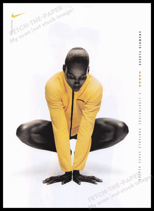 Nike Clothing 1990s Print Advertisement Ad 1999 Chamois Fleece Fetch the Paper!