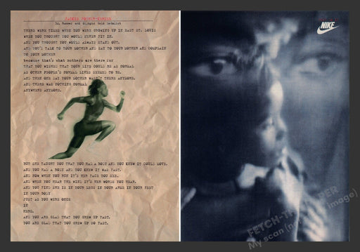 Nike Jackie Joyner-Kersee Olympic Runner 1990s Print Advertisement (2 pgs) 1994 Fetch the Paper!