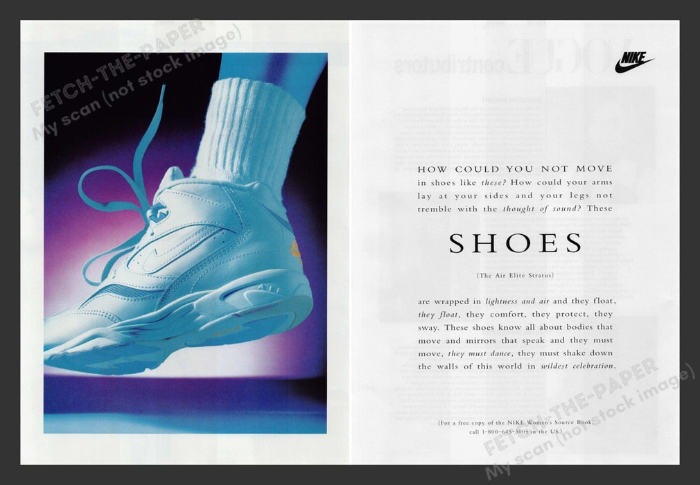 Nike Shoes The Air Elite Stratus 1990s Print Advertisement (2 pages) 1993 Fetch the Paper!