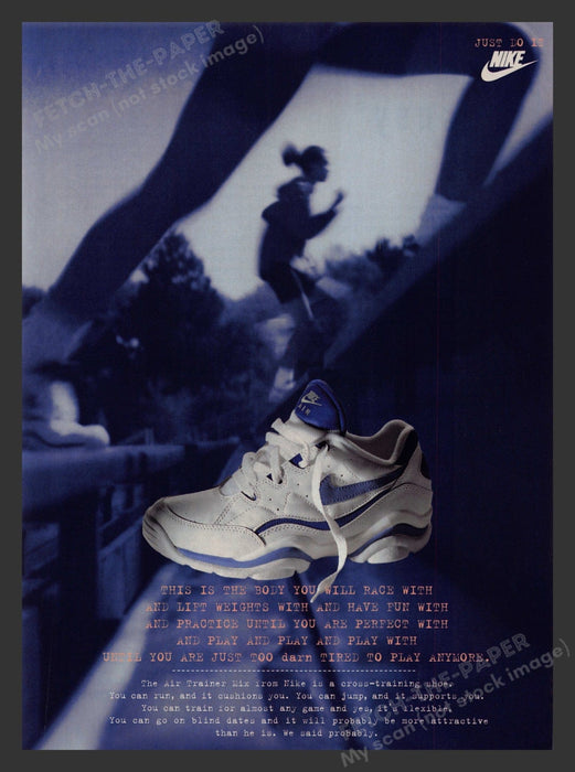 Nike The Air Trainer Mix 1990s Print Advertisement Ad 1994 Fetch the Paper!