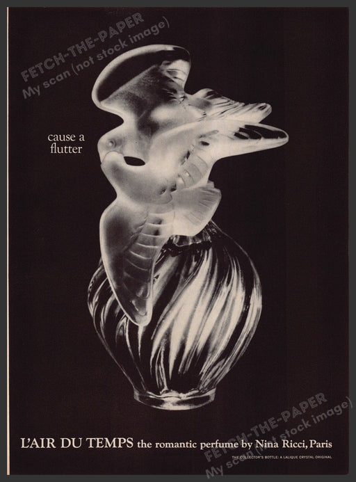 Nina Ricci L'air du Temps Perfume 1960s Print Advertisement 1969 Fetch the Paper!