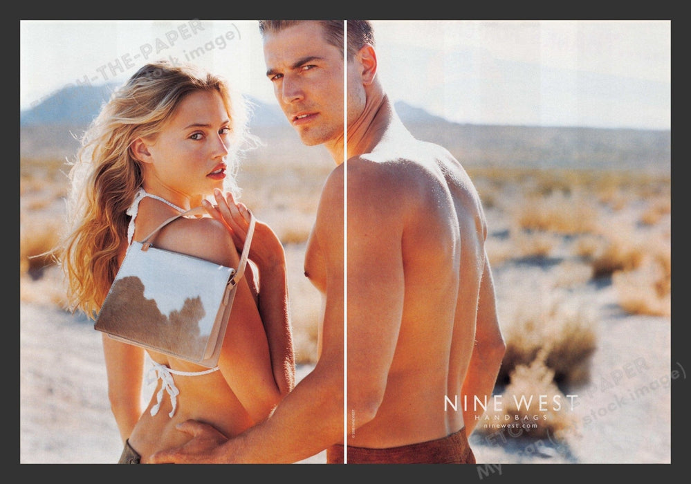Nine West 2000s Print Advertisement (2 pages) 2000 Handbags Estella Warren Fetch the Paper!