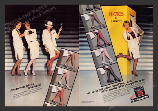 1984 No Nonsense Fashion Colors Hosiery Print Advertisement (2 Pages)