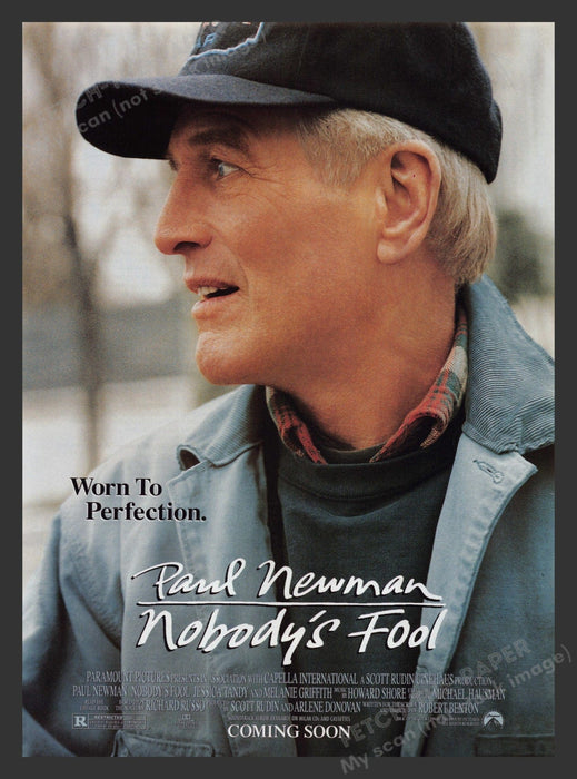 Nobody's Fool Movie Release Paul Newman 1990s Print Advertisement 1995 Fetch the Paper!