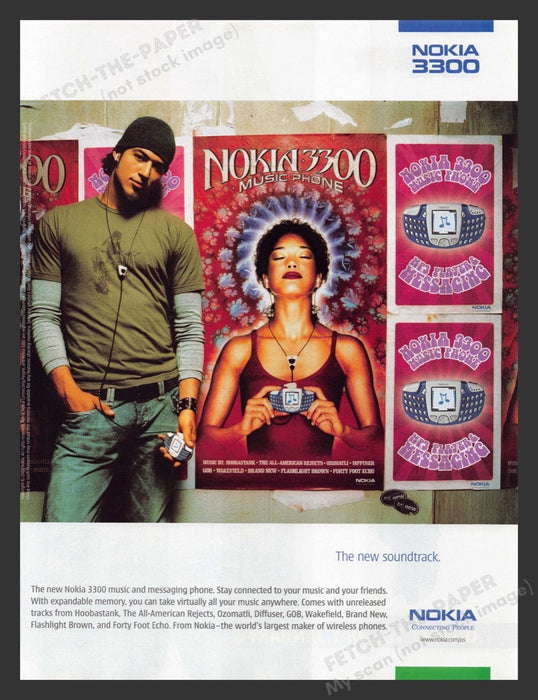 2003 Nokia 3300 Music & Messaging Cell Phone Print Advertisement Ad