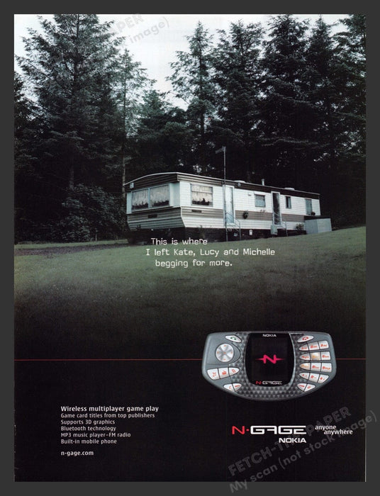 2003 Nokia N Gage Wireless Multiplayer Game Print Advertisement Ad