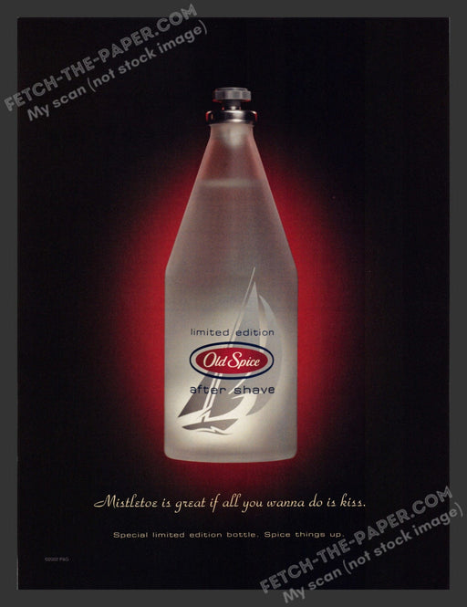2002 Old Spice After Shave Limited Edition Bottle Cologne Print Advertisement.