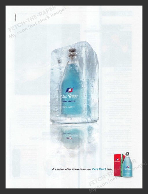 2005 Old Spice Pure Sport Cooling After Shave Print Advertisement Ad