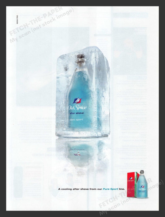 2005 Old Spice Pure Sport Cooling After Shave Print Advertisement Ad