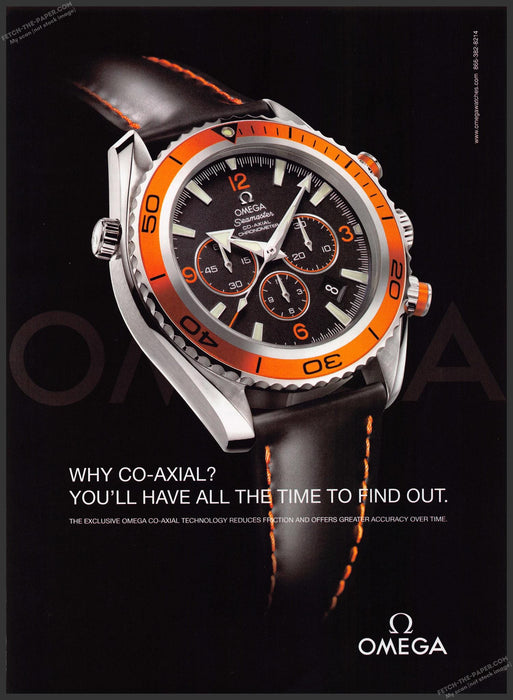 2007 Print Advertisement Omega Watches Seamaster Co-Axial Chronometer Ad.