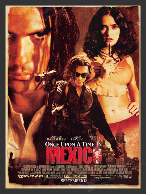 2003 Once Upon a Time in Mexico Movie Release Print Advertisement Ad.