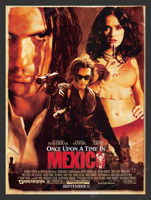 2003 Once Upon a Time in Mexico Movie Release Print Advertisement Ad.