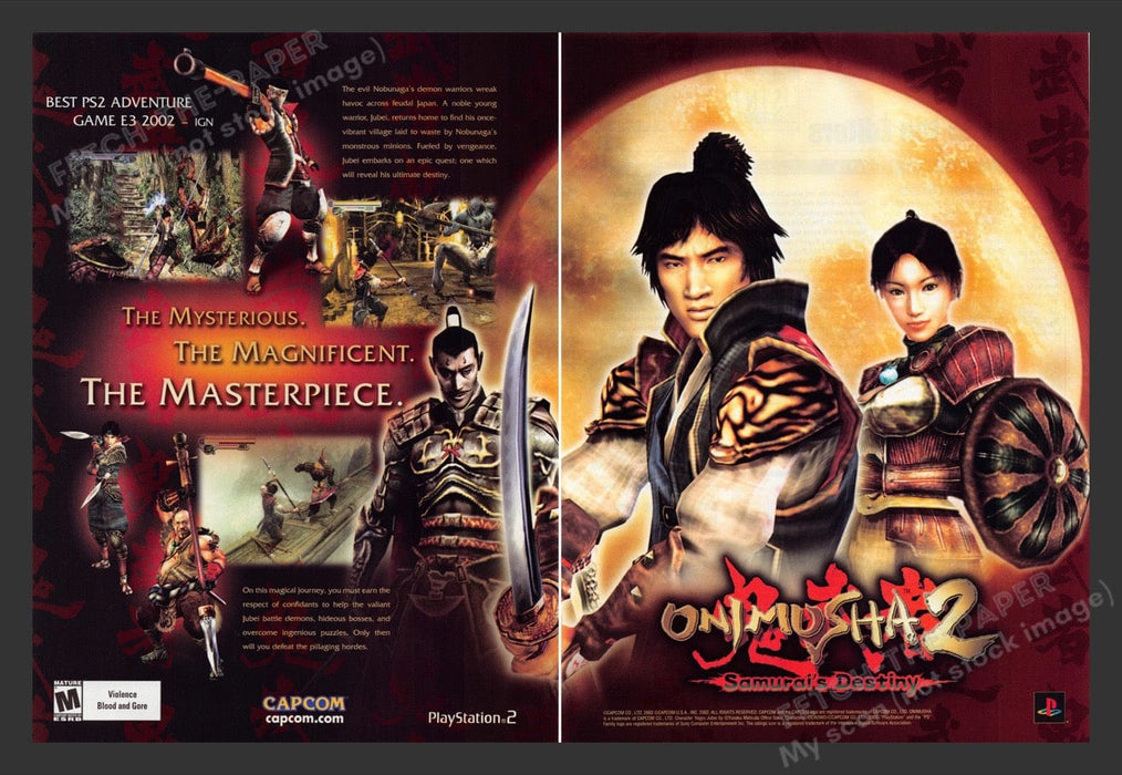 2002 Onimusha 2: Samurai's Destiny Video Game Print Advertisement (2 Pages)