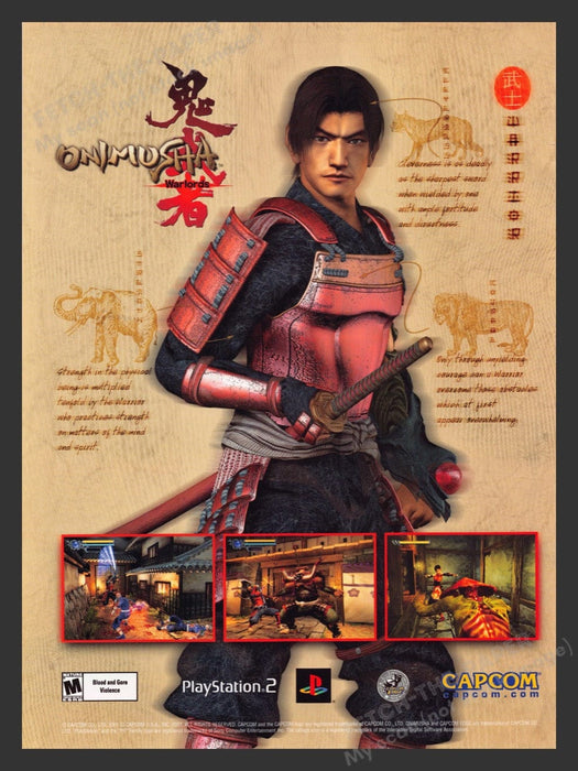 2001 Onimusha Worldwide Video Game Print Advertisement