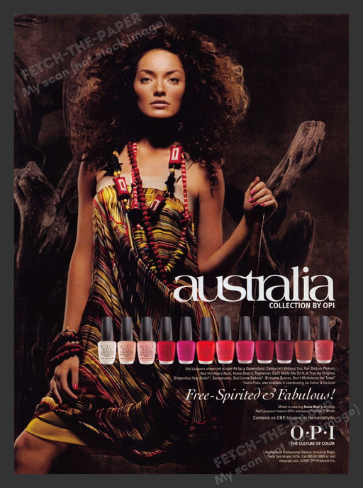 OPI 2000s Print Advertisement 2007 Australia Collection Nail Polish Cosmetics Fetch the Paper!