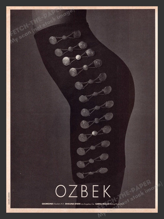 1988 Ozbek Tight Leggings Photographer Steven Meisel Print Advertisement Ad