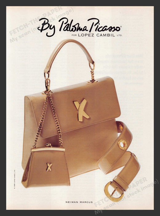 Paloma Picasso for Lopez Cambil 1990s Print Advertisement 1996 Fetch the Paper!