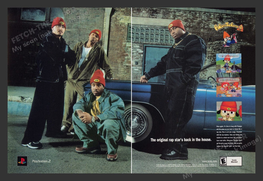 2002 PaRappa the Rapper 2 Video Game Print Advertisement (2 Pages)