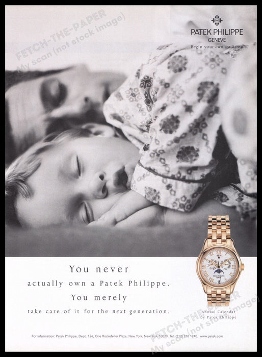 Patek Philippe 2000s Print Advertisement Ad 2003 Fetch the Paper!