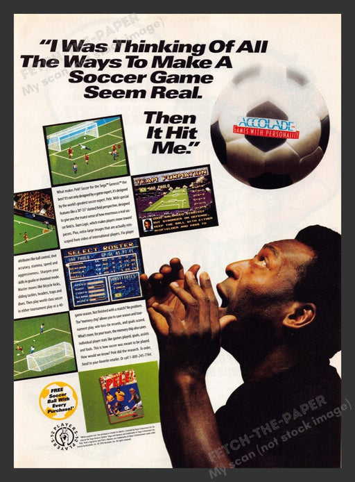 1994 Pele! Soccer Video Game Print Advertisement