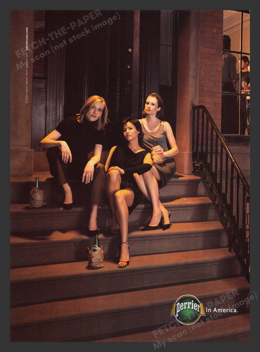 2003 Perrier in America Girls on Stoop Legs Print Advertisement Ad
