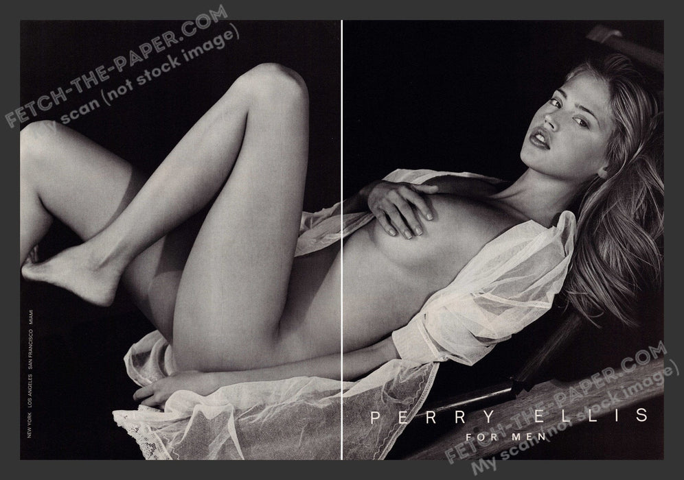 1999 Perry Ellis Estella Warren Fashion Model Print Advertisement (2 Pages).