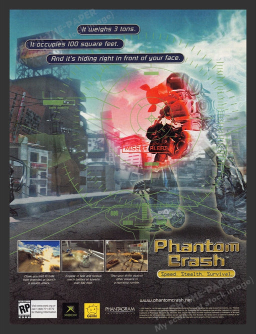 2002 Phantom Crash Video Game Print Advertisement