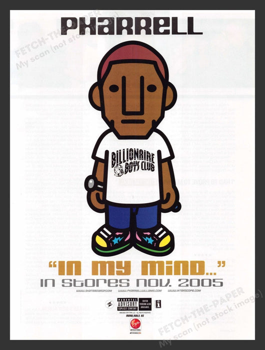 2005 Pharrell "In My Mind..." CD Release Print Advertisement Ad