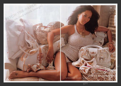 Phat 2000s Print Advertisement (2 pages) 2007 Kimora Lee Simmons Legs Fashion Fetch the Paper!