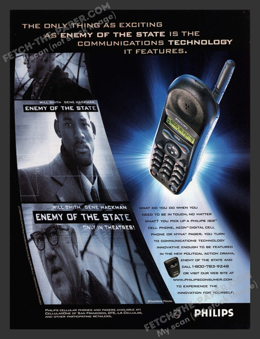 1998 Print Advertisement Philips Isis Cell Phone Aeon or Myna Pager Technology.