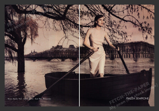 Piazza Sempione Model in Boat 2000s Print Advertisement (2 pages) 2001 Fetch the Paper!
