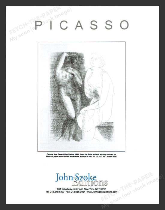 2006 Picasso NYC Art Gallery Print Advertisement Ad